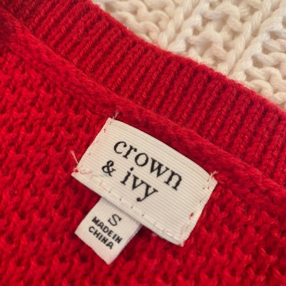 Red Crown & Ivy Long Length Sweater - Picture 5 of 7